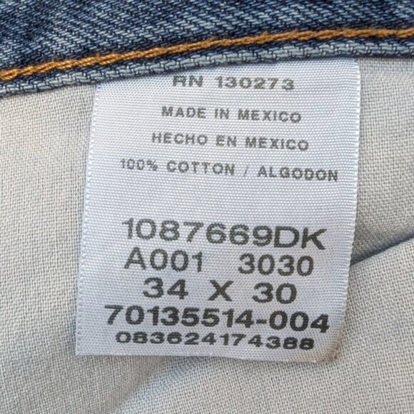 SOLD NWT Wrangler 34x30 Rustler Men's Blue Relaxed Fit Straight Leg Cotton Jeans - Picture 5 of 5